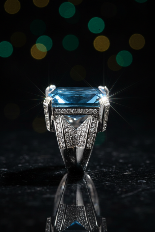 Imperial VVS Iced Blue Ring
