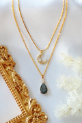 Pure Essence Celestial Layers – 18K Gold Plated Moon Necklace